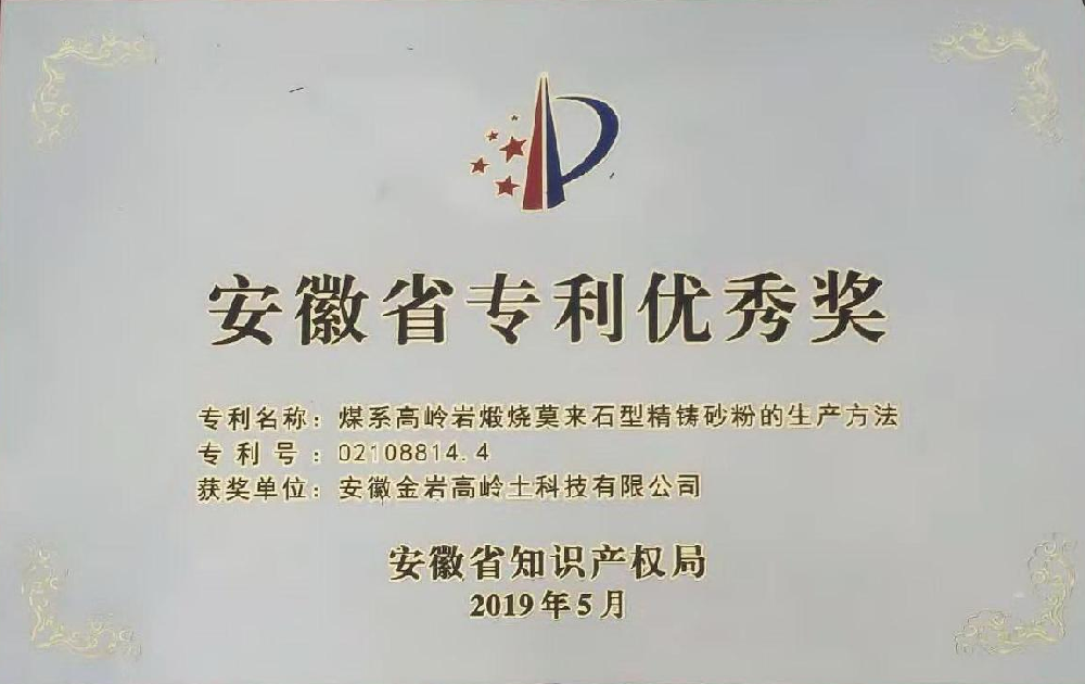 安徽省专利优秀奖